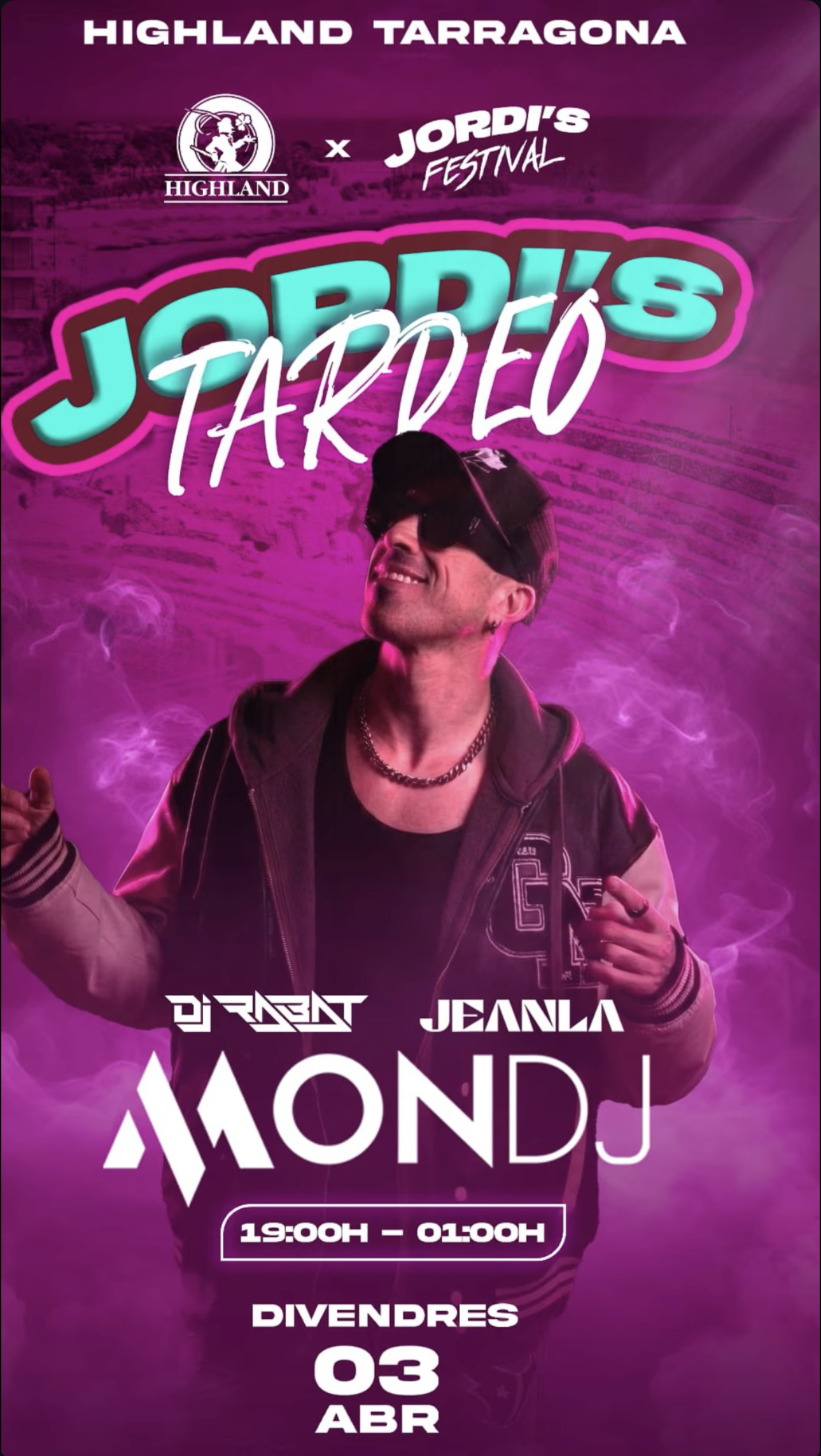 Cartell d'una sessió de MON DJ a Tarragona.